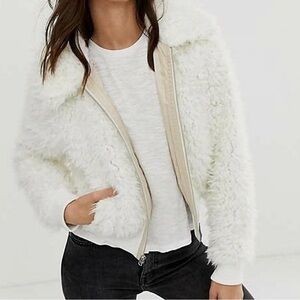 Abercrombie & Fitch Sherpa Bomber Jacket